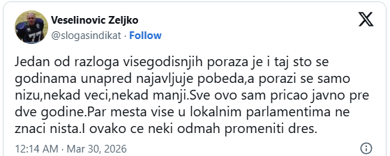BRENDIRANA OPOZICIJA — UNUTRAŠNJA SABOTAŽA